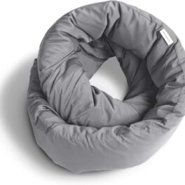 Huzi Infinity Pillow - Home Travel Soft Neck Scarf Support Sleep (Grey)